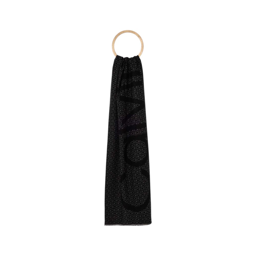 Calvin Klein Black Marabou Scarf