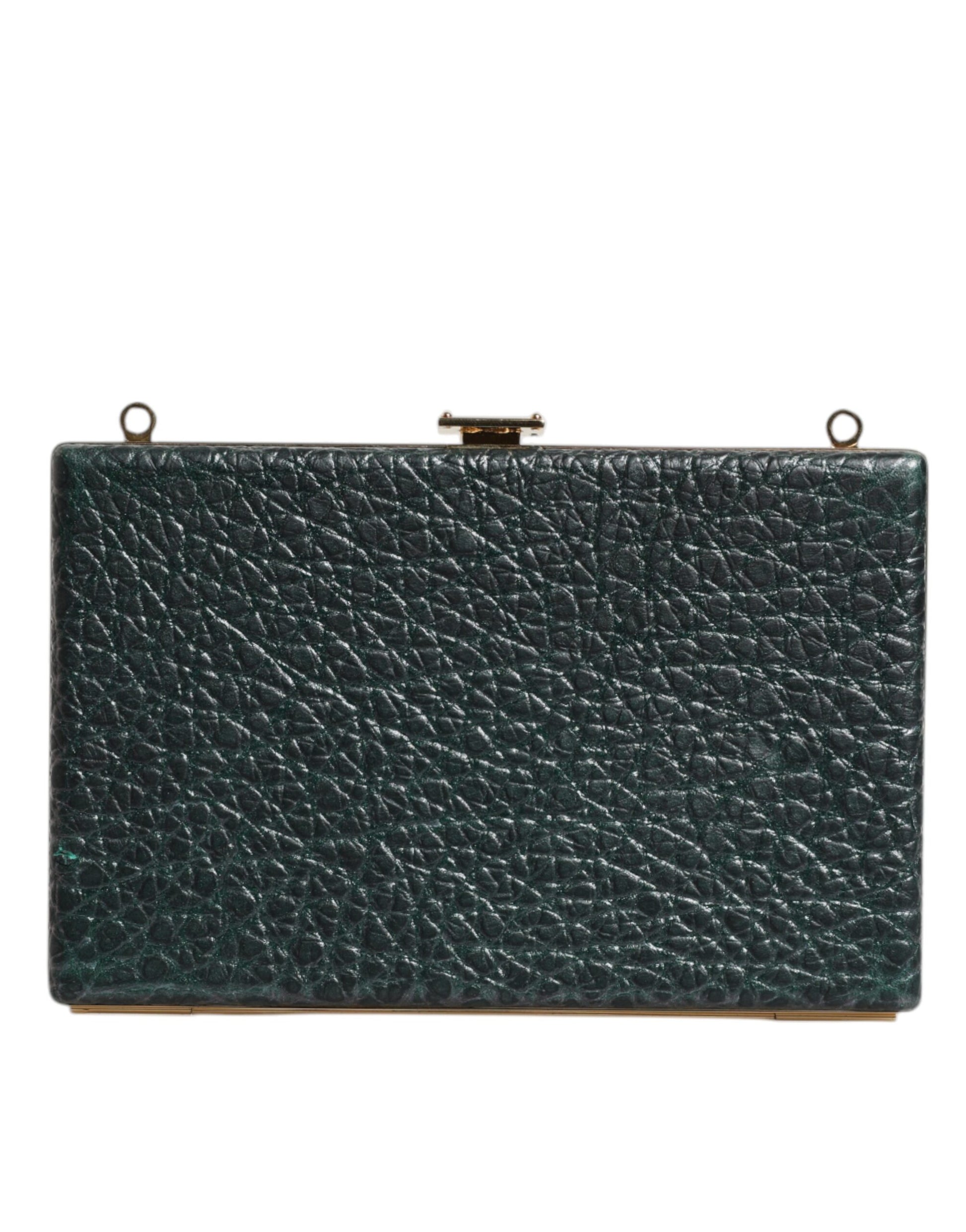 Dolce & Gabbana Black Leather Clutch Evening Crossbody Bag - ClickThatClicks 