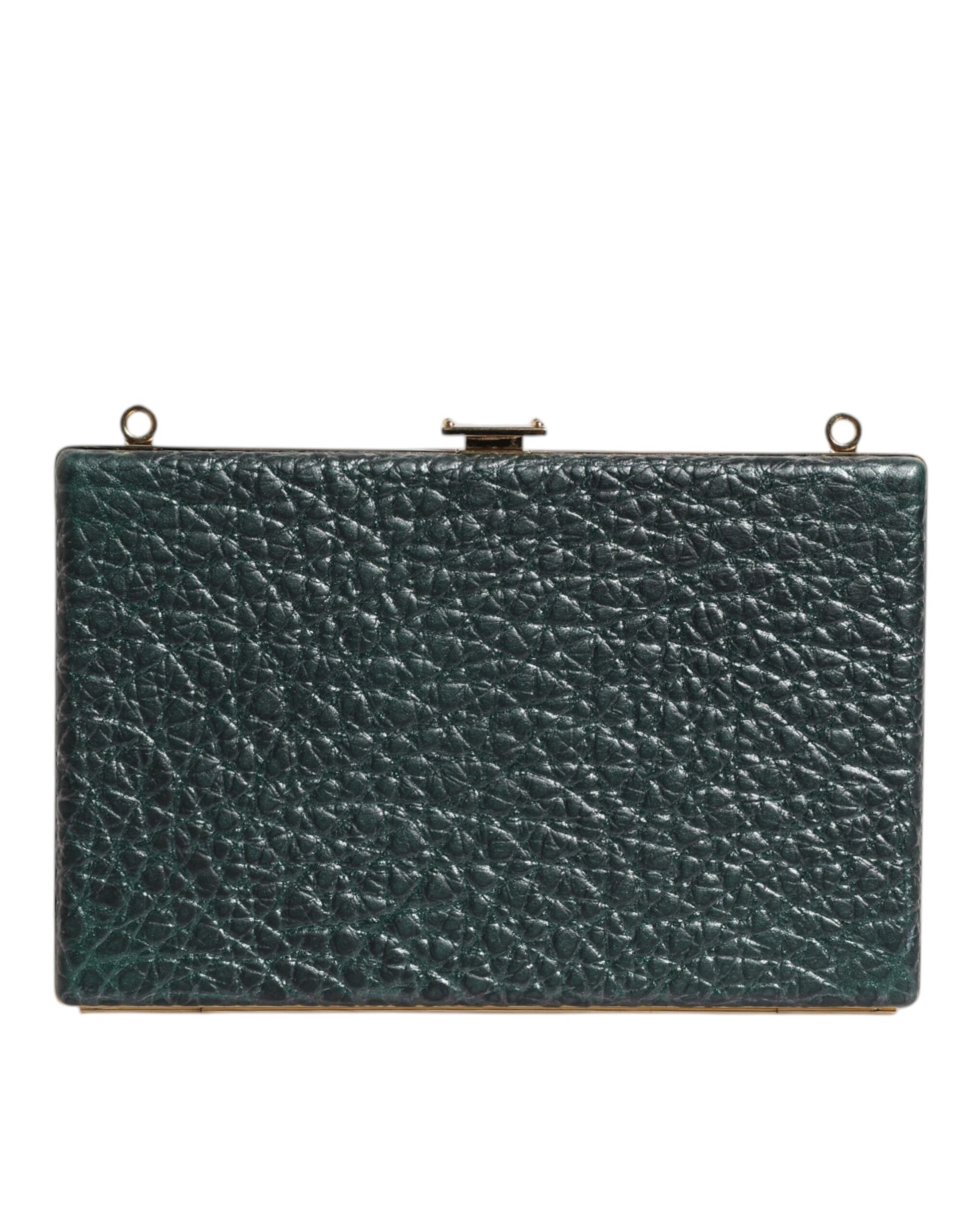 Dolce & Gabbana Black Leather Clutch Evening Crossbody Bag - ClickThatClicks 