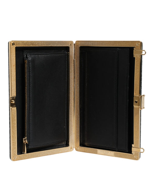 Dolce & Gabbana Black Leather Clutch Evening Crossbody Bag - ClickThatClicks 