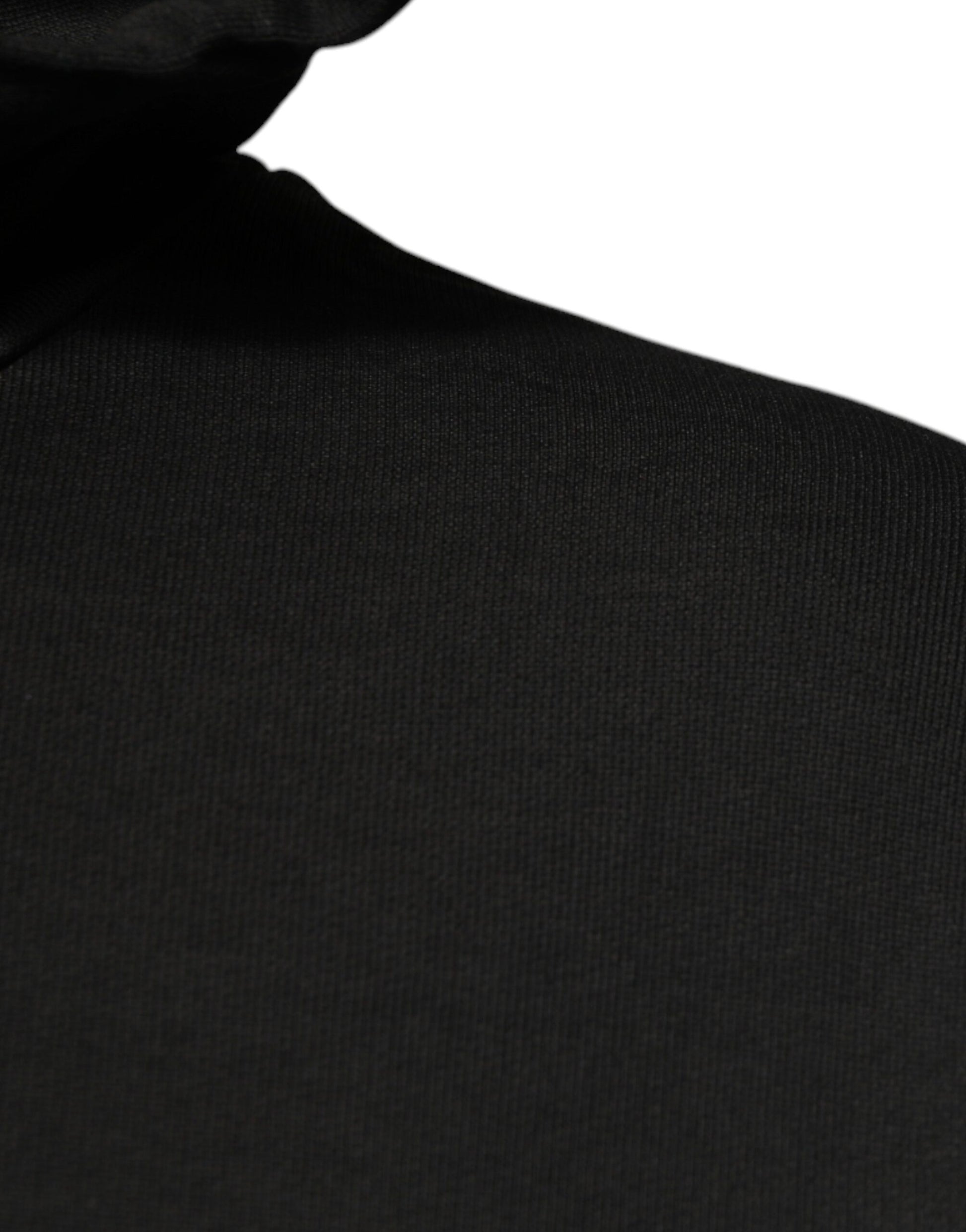 Dolce & Gabbana Black Cotton Hooded DG Shield Pullover Sweater - ClickThatClicks 