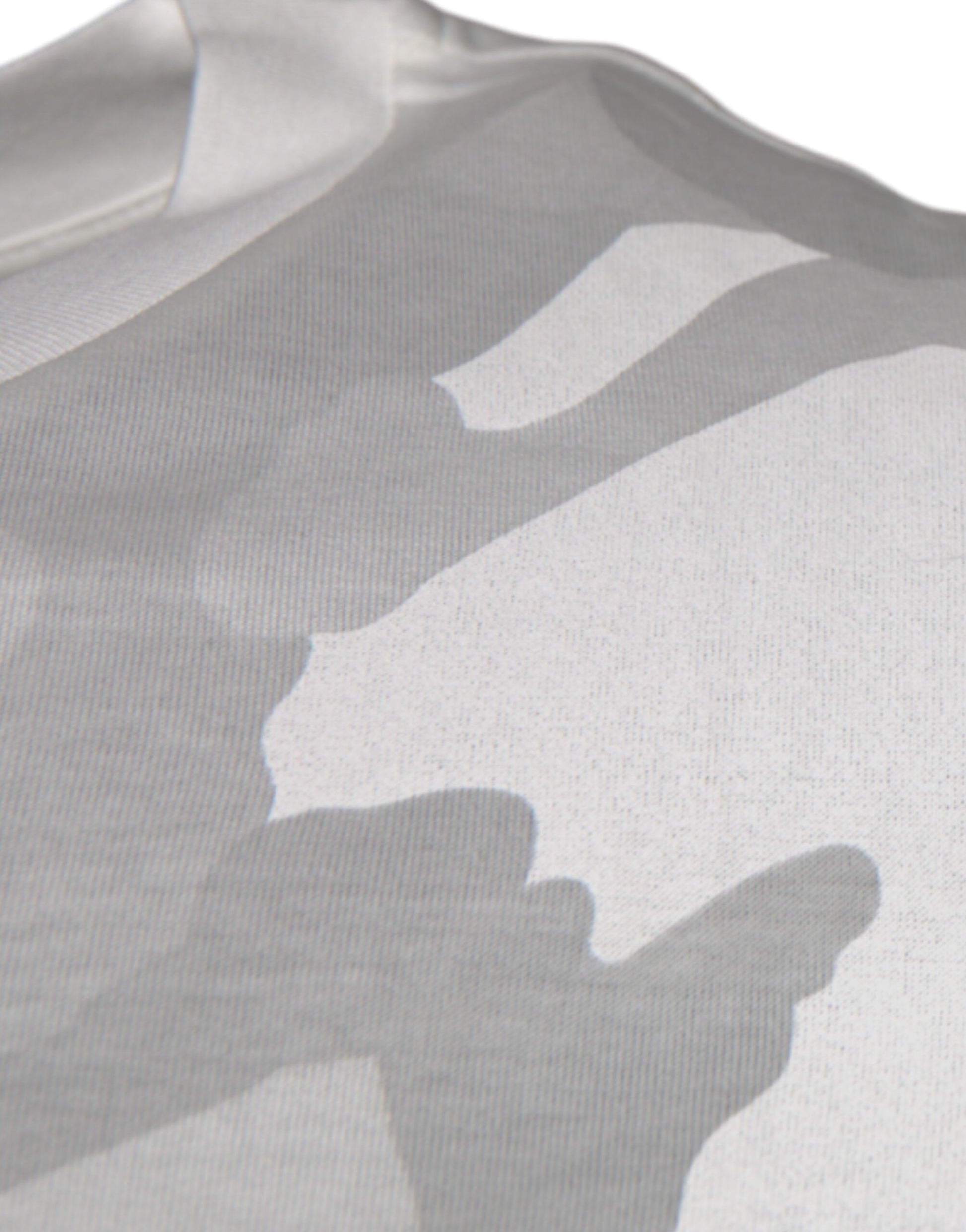 Dolce & Gabbana White Gray Camouflage Cotton Crew Neck T-shirt - ClickThatClicks 