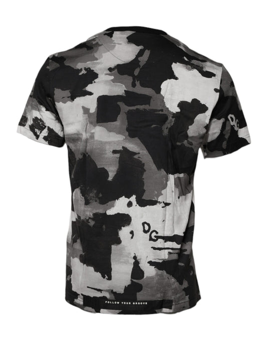 Dolce & Gabbana Multicolor Camouflage Crew Neck T-shirt - ClickThatClicks 