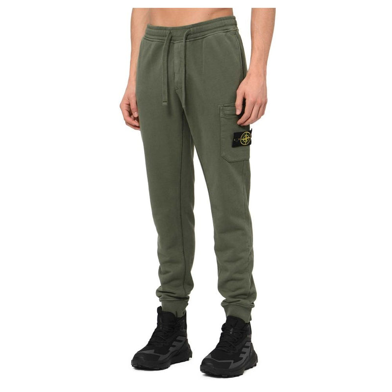 Stone Island Green Cotton Men's Tracksuit Pant