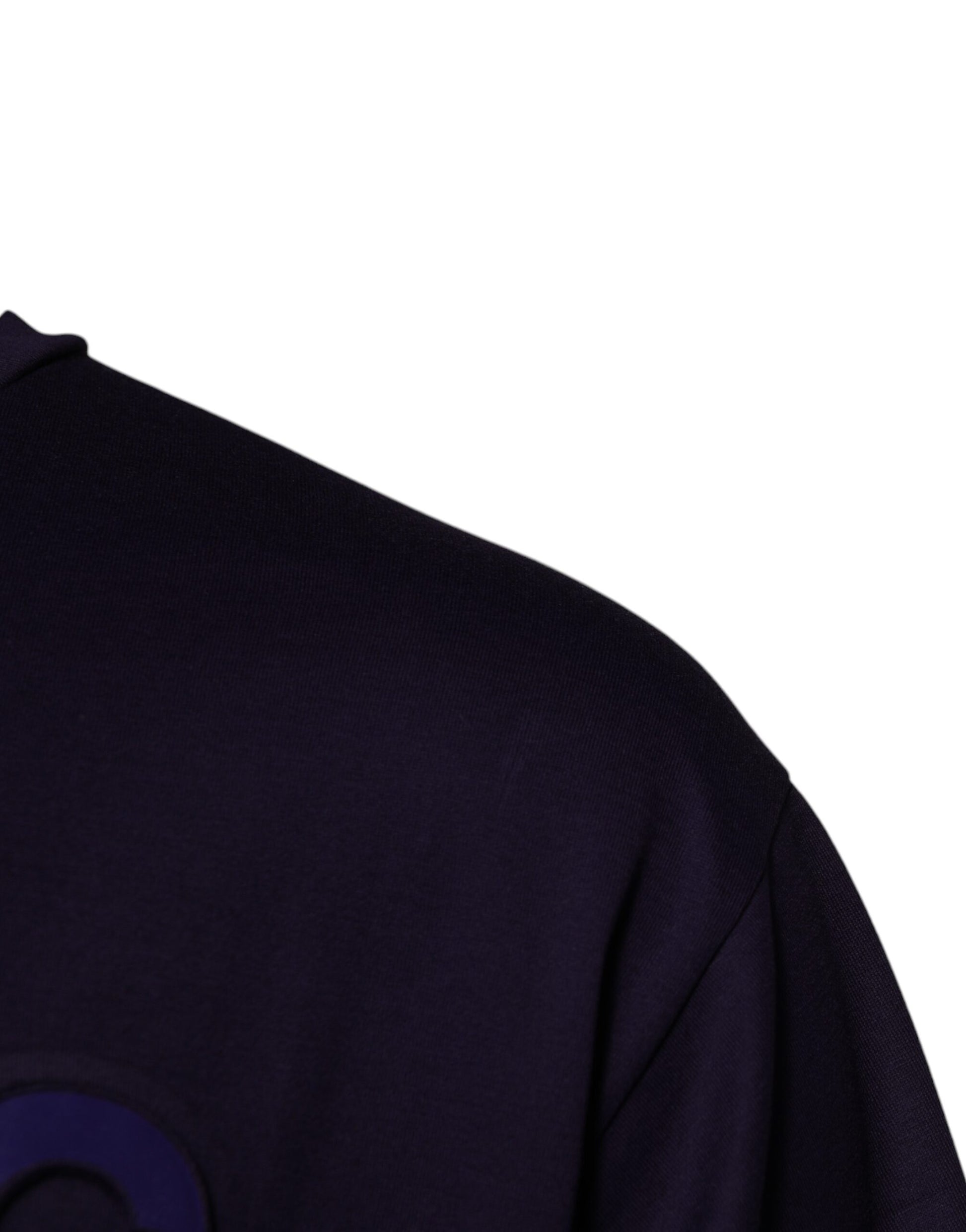 Dolce & Gabbana Navy Blue DG Logo Cotton Crew Neck T-shirt - ClickThatClicks 