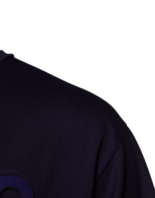 Dolce & Gabbana Navy Blue DG Logo Cotton Crew Neck T-shirt - ClickThatClicks 
