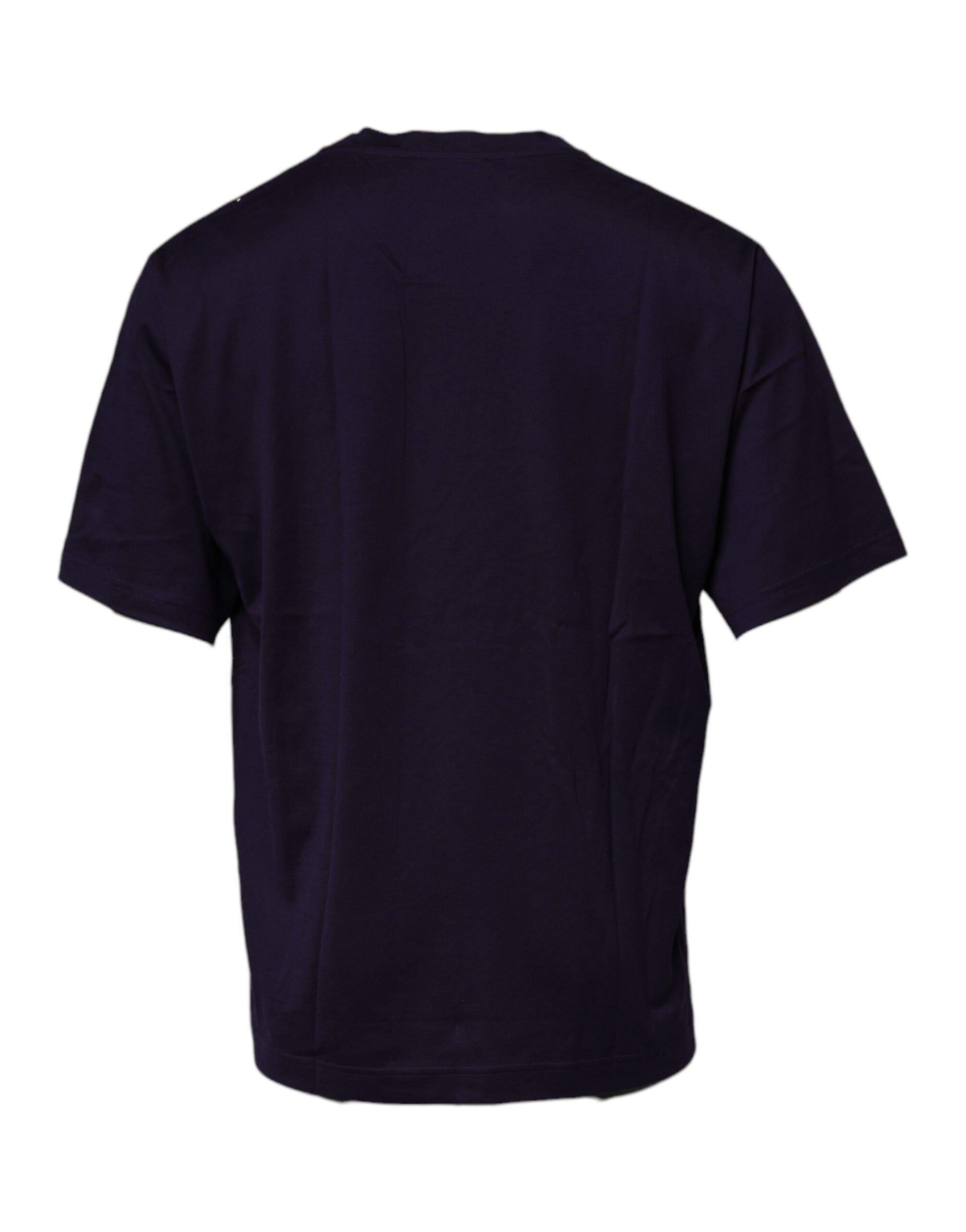 Dolce & Gabbana Navy Blue DG Logo Cotton Crew Neck T-shirt - ClickThatClicks 