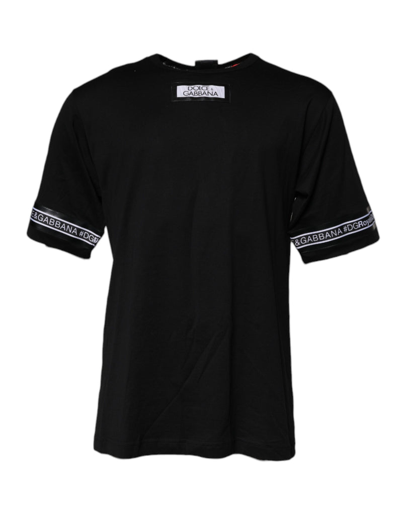 Dolce & Gabbana Black #DGMILLENNIALS Cotton Crew Neck T-shirt