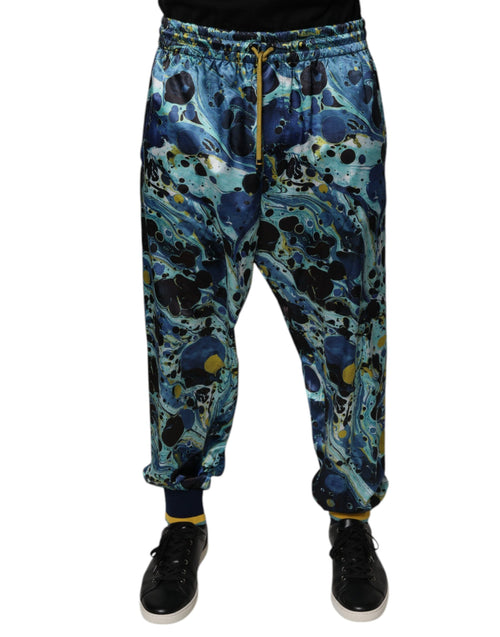 Dolce & Gabbana Multicolor Marble Print Jogger Men Sweatpants Pants - ClickThatClicks 