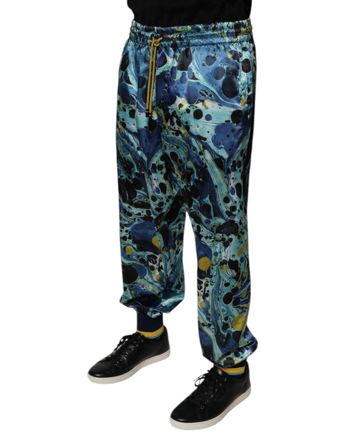 Dolce & Gabbana Multicolor Marble Print Jogger Men Sweatpants Pants - ClickThatClicks 