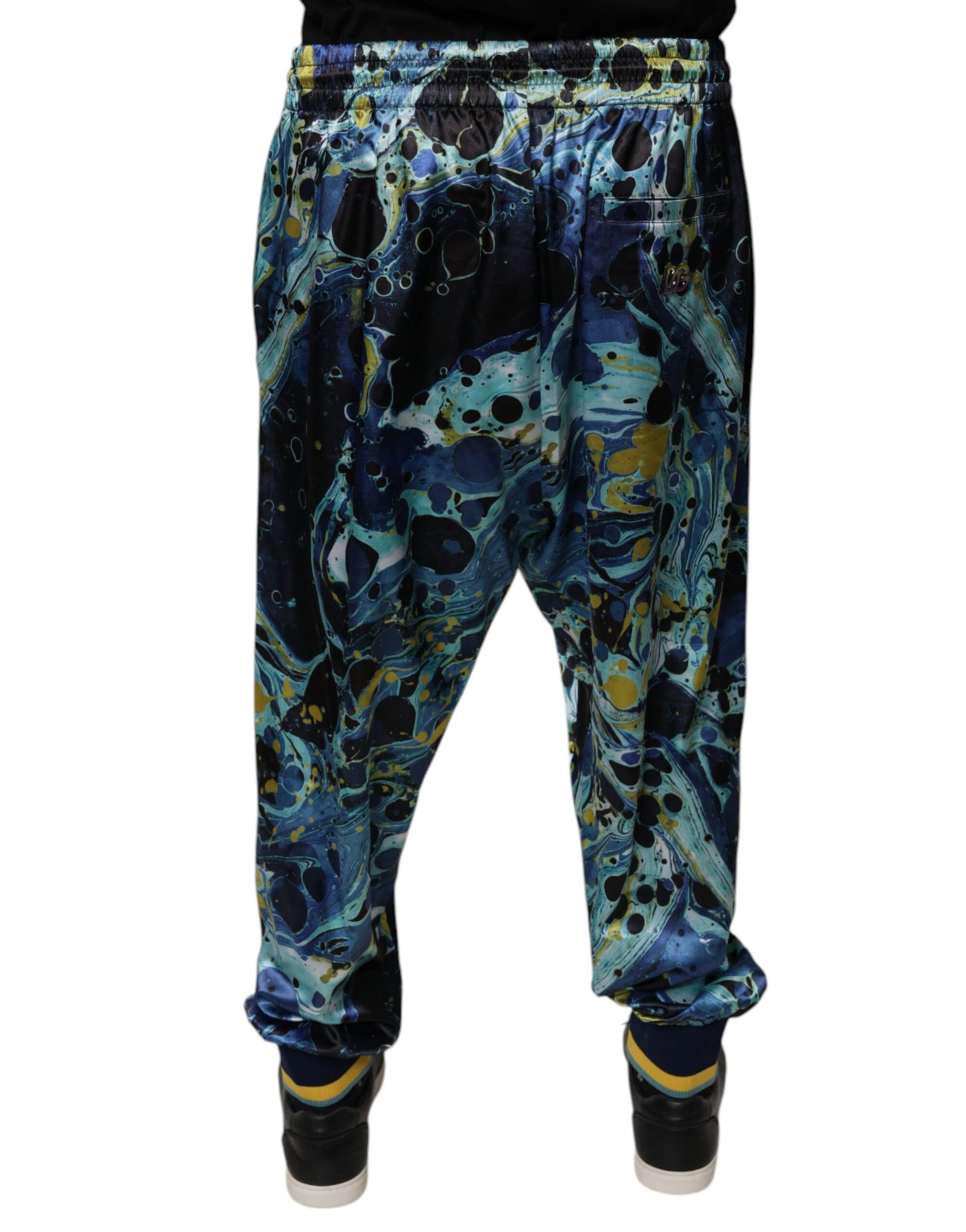 Dolce & Gabbana Multicolor Marble Print Jogger Men Sweatpants Pants - ClickThatClicks 