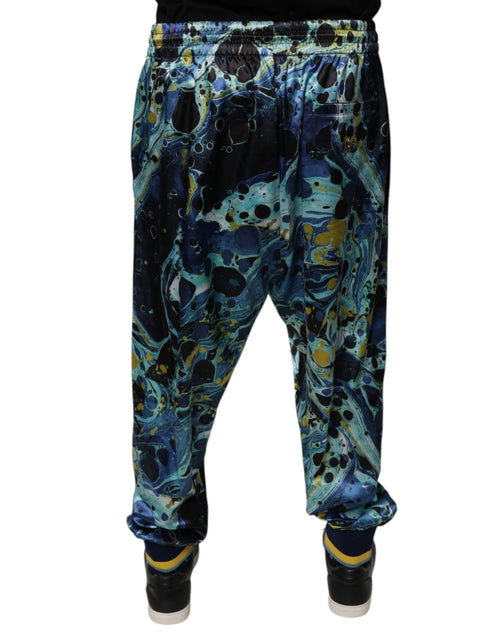 Dolce & Gabbana Multicolor Marble Print Jogger Men Sweatpants Pants - ClickThatClicks 