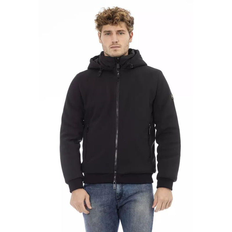 Baldinini Trend Black Polyester Hoodie