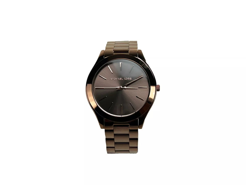 Michael Kors Slim Runway Brown Stainless Steel Watch MK3418 NO BOX