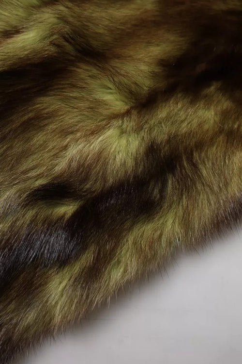 Dolce & Gabbana Multicolor Fur Shawl Neck Wrap Cover Collar Scarf - ClickThatClicks 