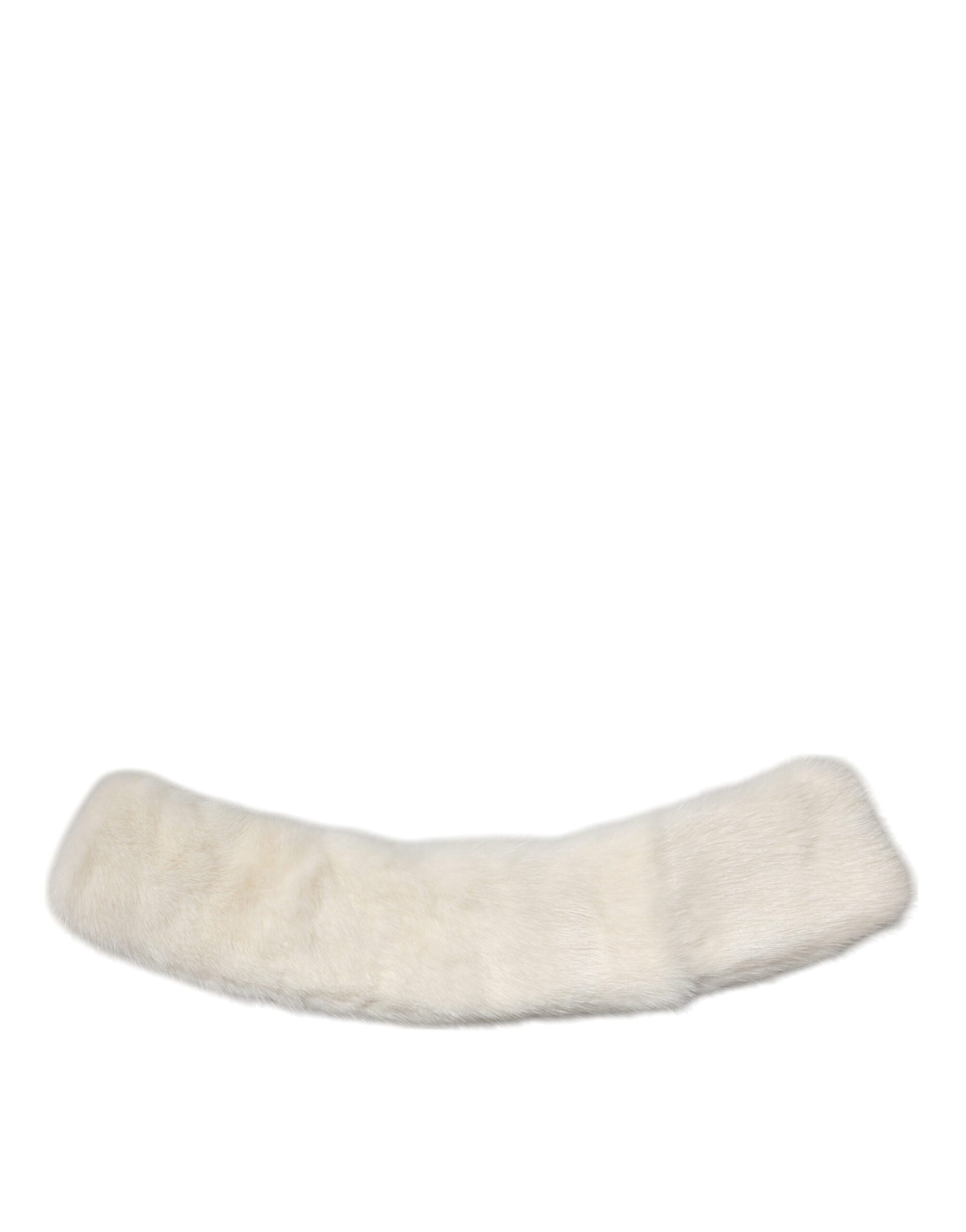 Dolce & Gabbana White Mink Fur Collar Women Neck Wrap Scarf - ClickThatClicks 