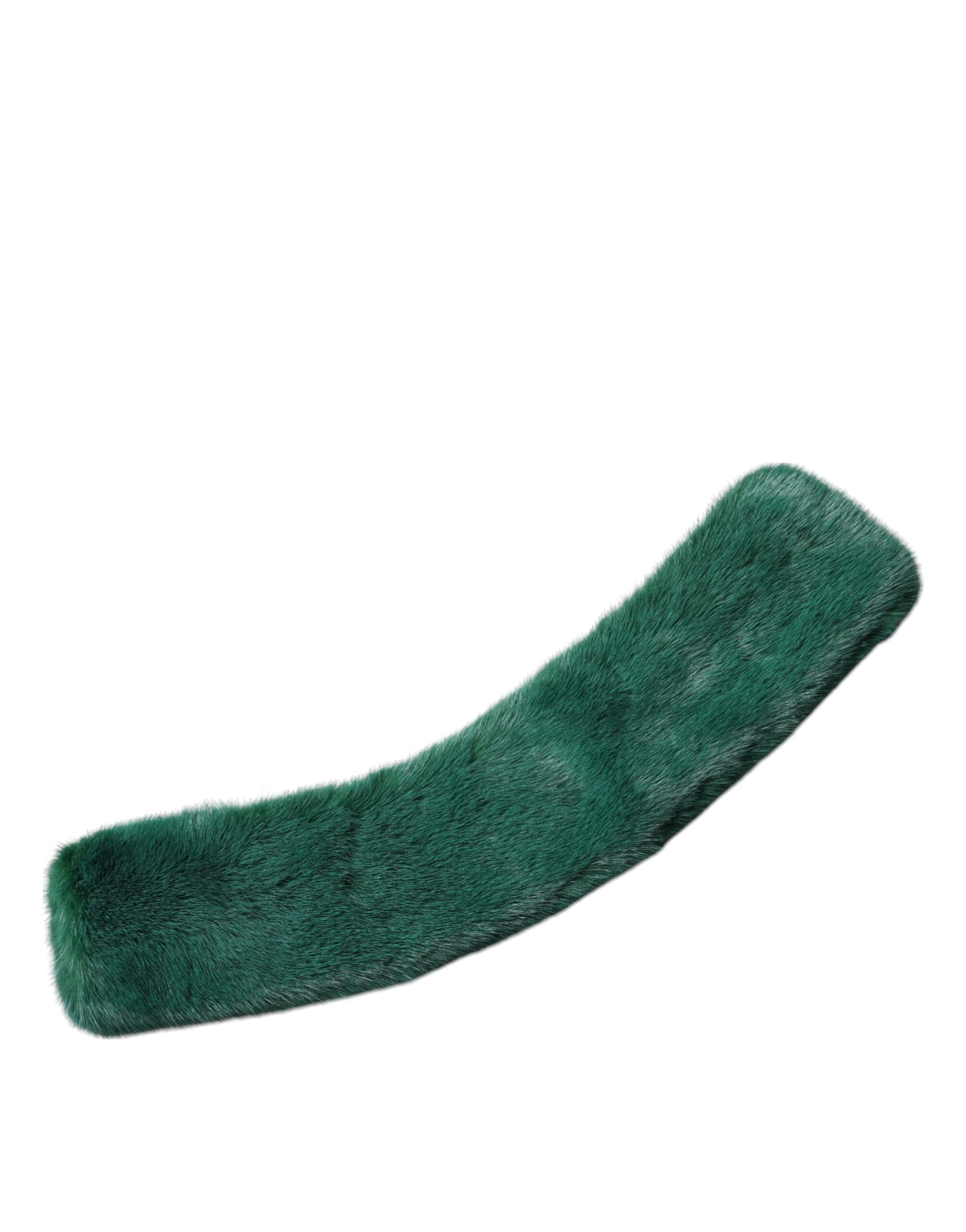 Dolce & Gabbana Green Mink Fur Collar Women Neck Wrap Scarf - ClickThatClicks 