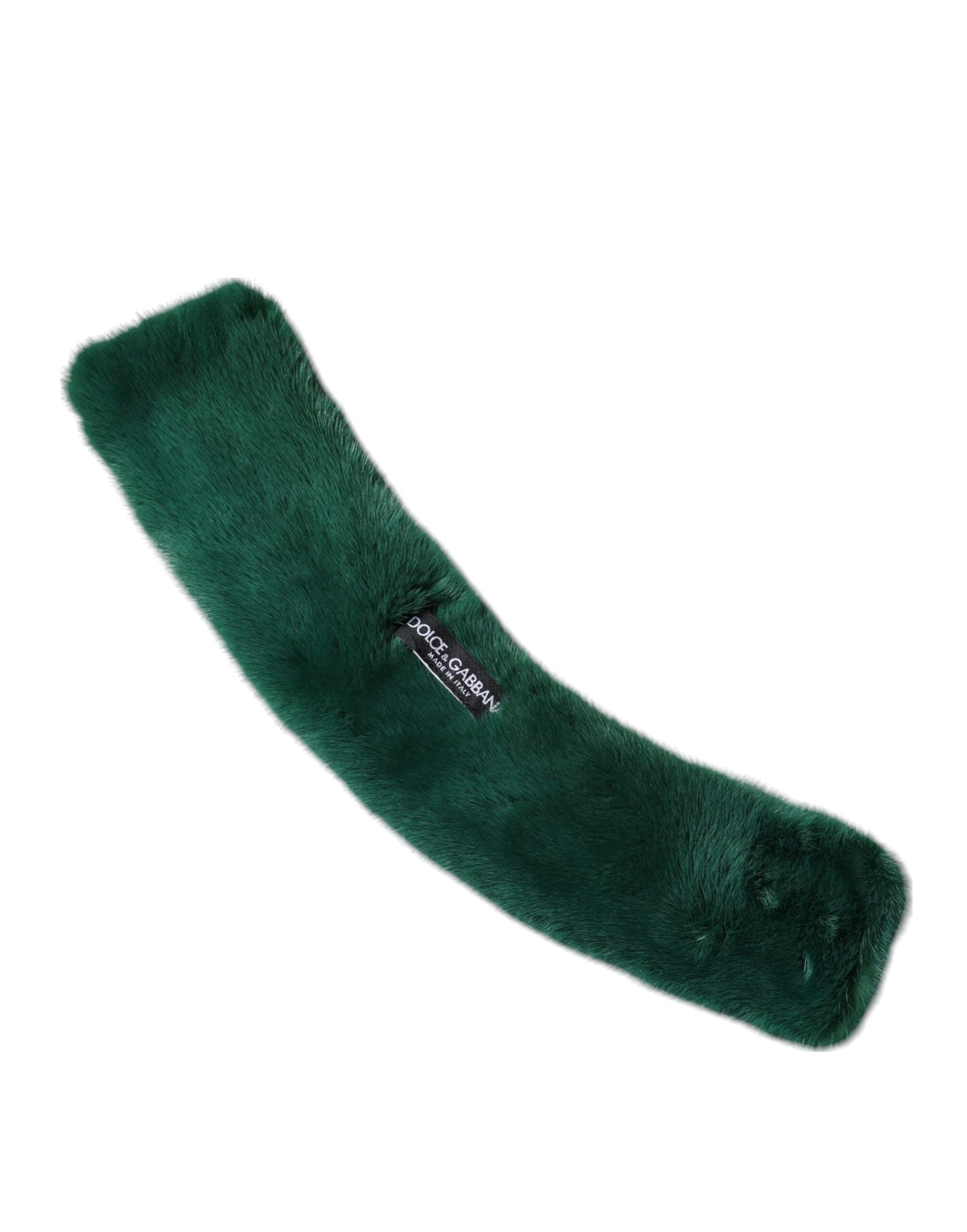 Dolce & Gabbana Green Mink Fur Collar Women Neck Wrap Scarf - ClickThatClicks 