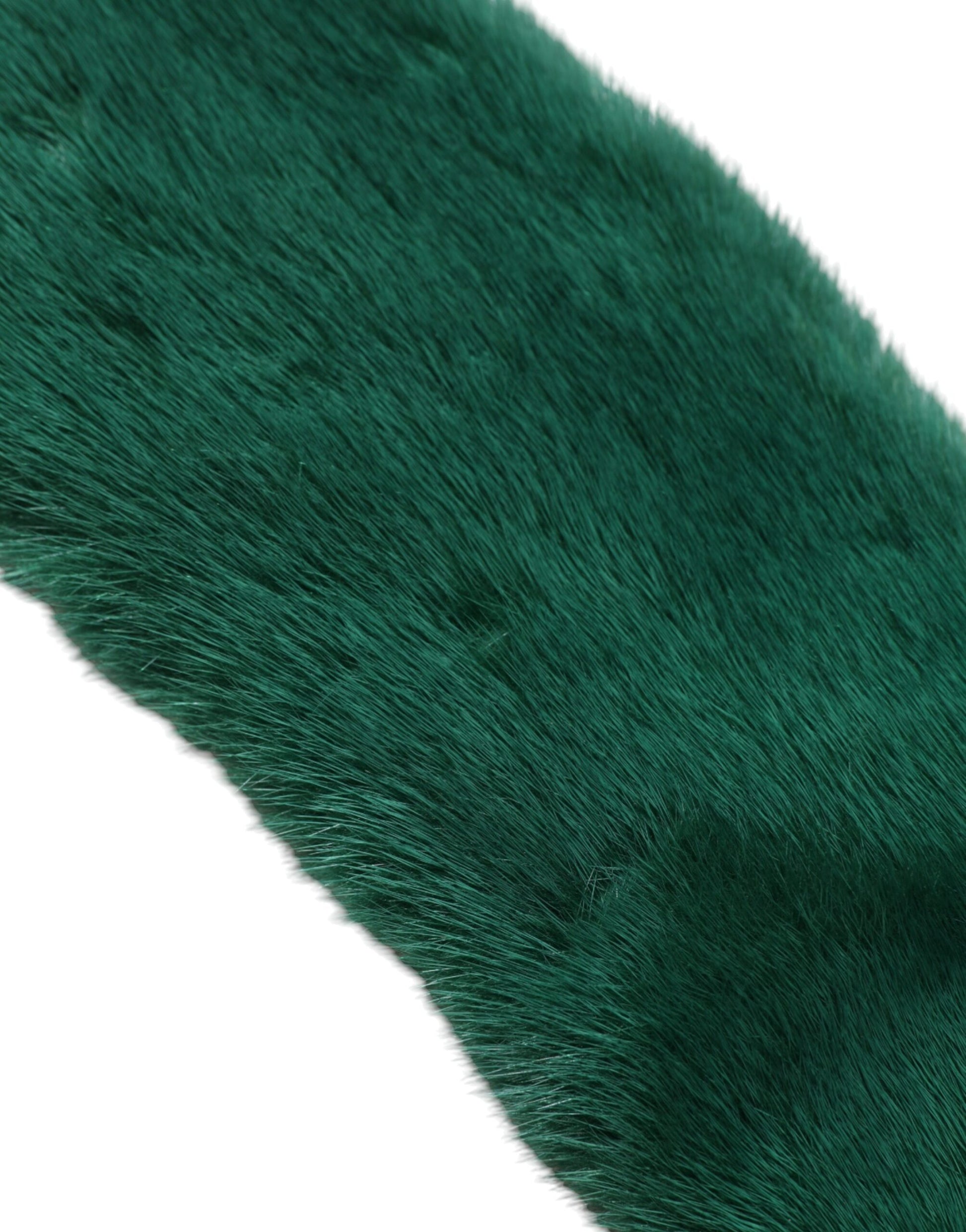 Dolce & Gabbana Green Mink Fur Collar Women Neck Wrap Scarf - ClickThatClicks 