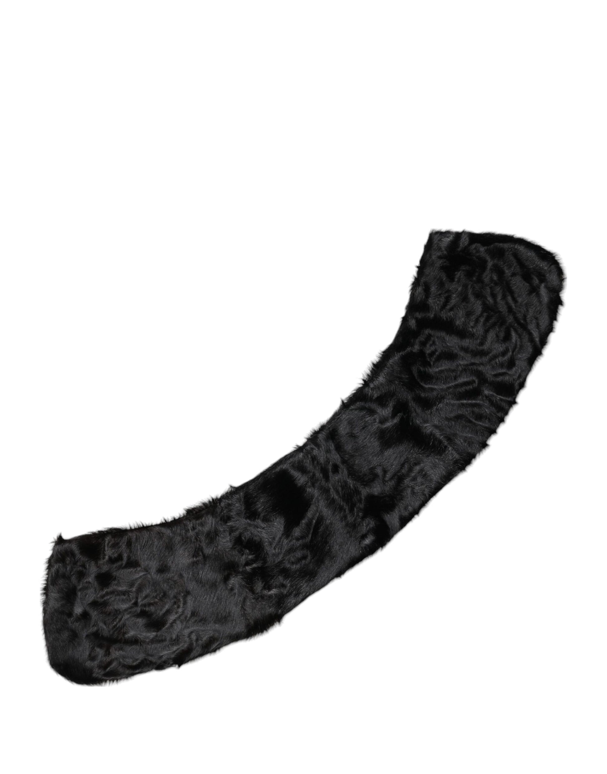 Dolce & Gabbana Black Lamb Fur Collar Women Neck Wrap Scarf - ClickThatClicks 