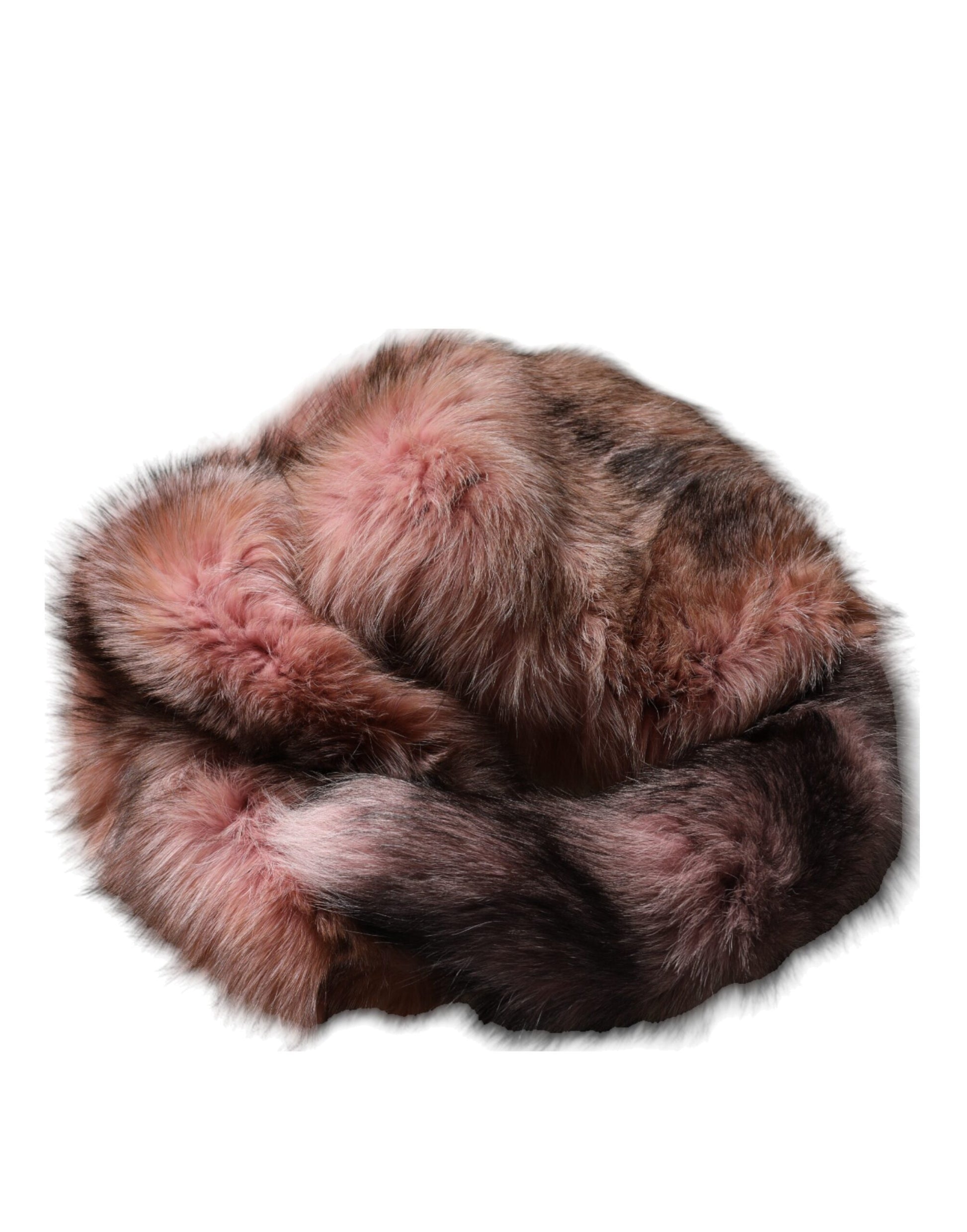 Dolce & Gabbana Pink Frost Fox Fur Neck Warmer Winter Scarf - ClickThatClicks 
