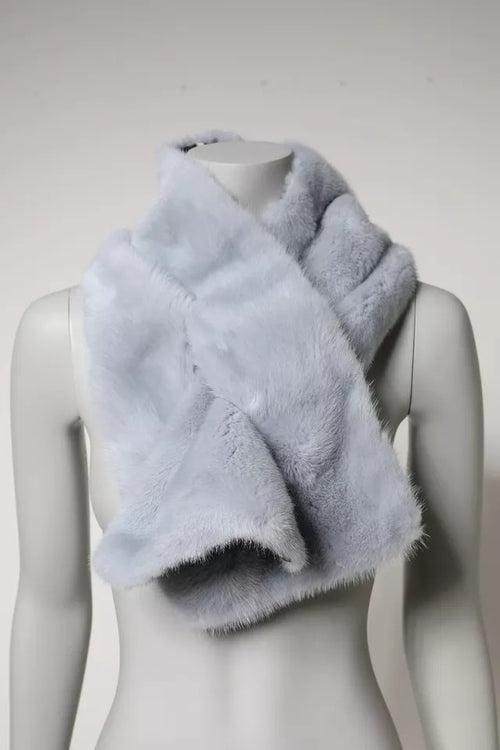 Dolce & Gabbana Powder Blue Mink Fur Neck Warmer Scarf - ClickThatClicks 