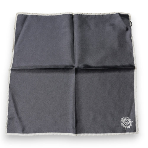 Dolce & Gabbana Gray Crown Logo Square Handkerchief Scarf - ClickThatClicks 