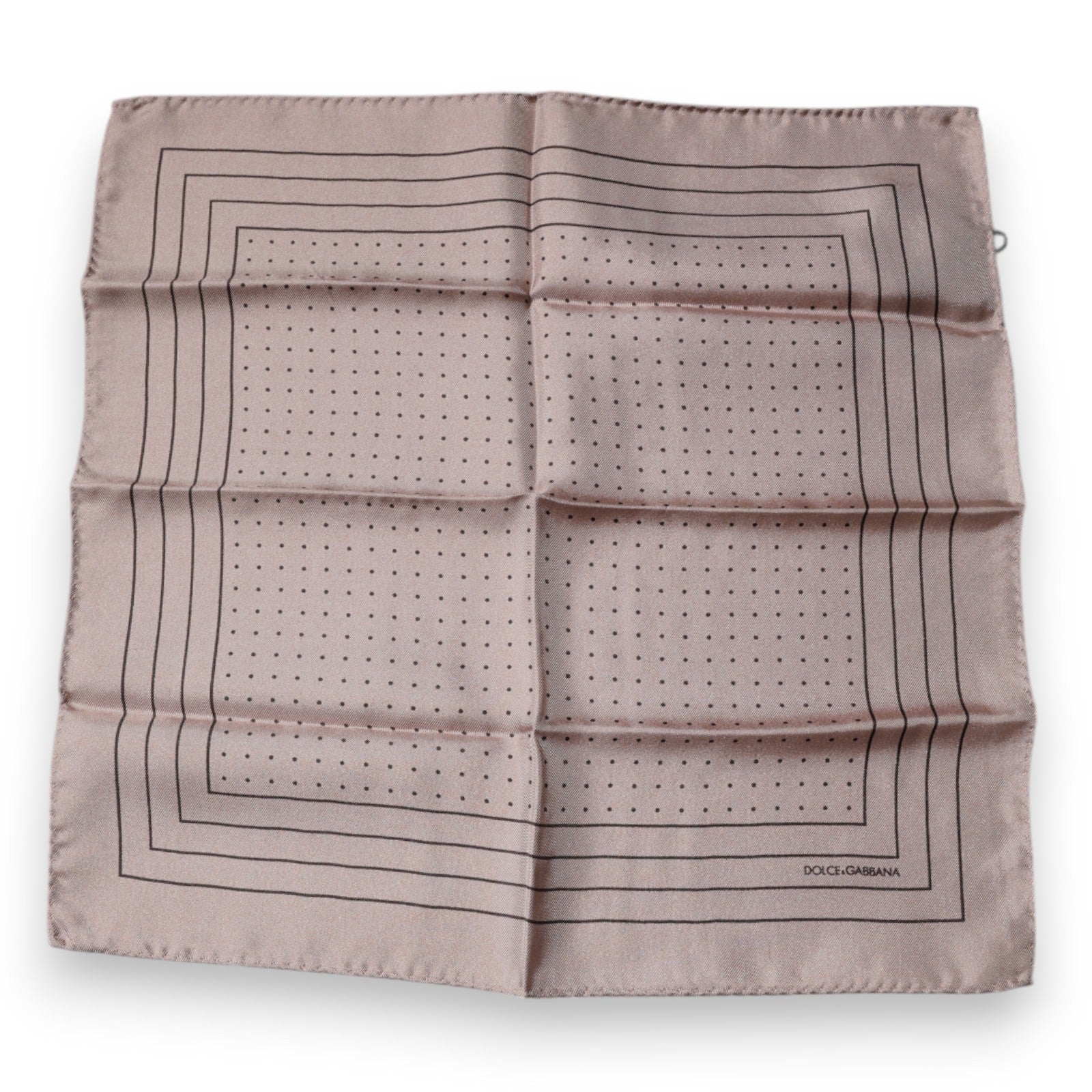 Dolce & Gabbana Pink Polka Dots Square Handkerchief Scarf - ClickThatClicks 