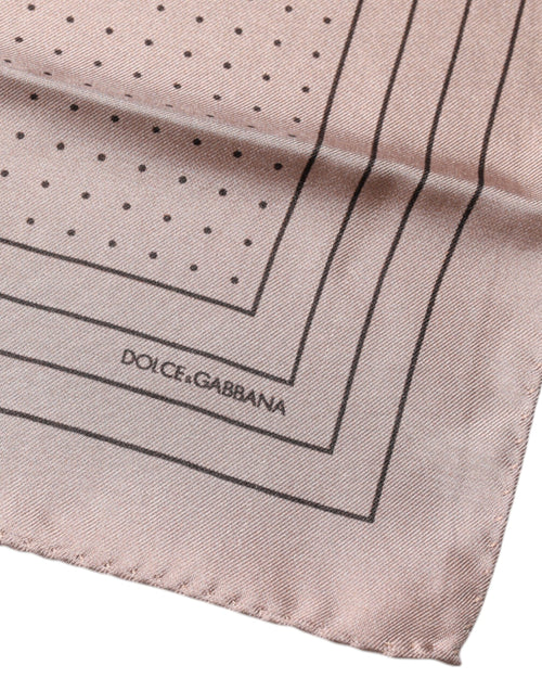 Dolce & Gabbana Pink Polka Dots Square Handkerchief Scarf - ClickThatClicks 