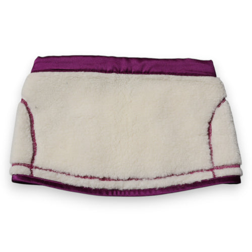 Dolce & Gabbana White Purple Cashmere Fleece Neck Warmer Scarf - ClickThatClicks 