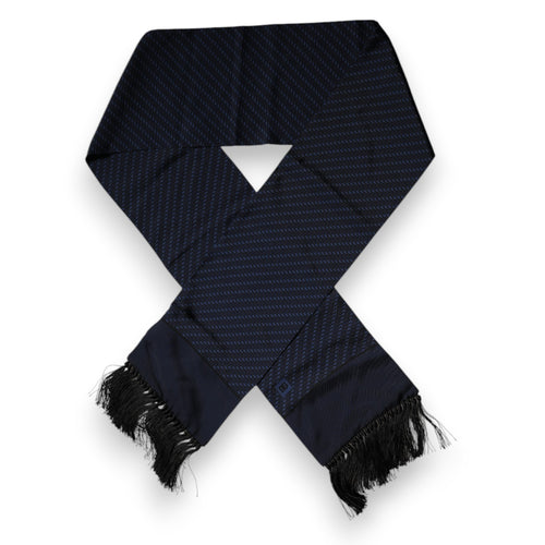Dolce & Gabbana Dark Blue Fantasy Fringes Neck Wrap Scarf - ClickThatClicks 