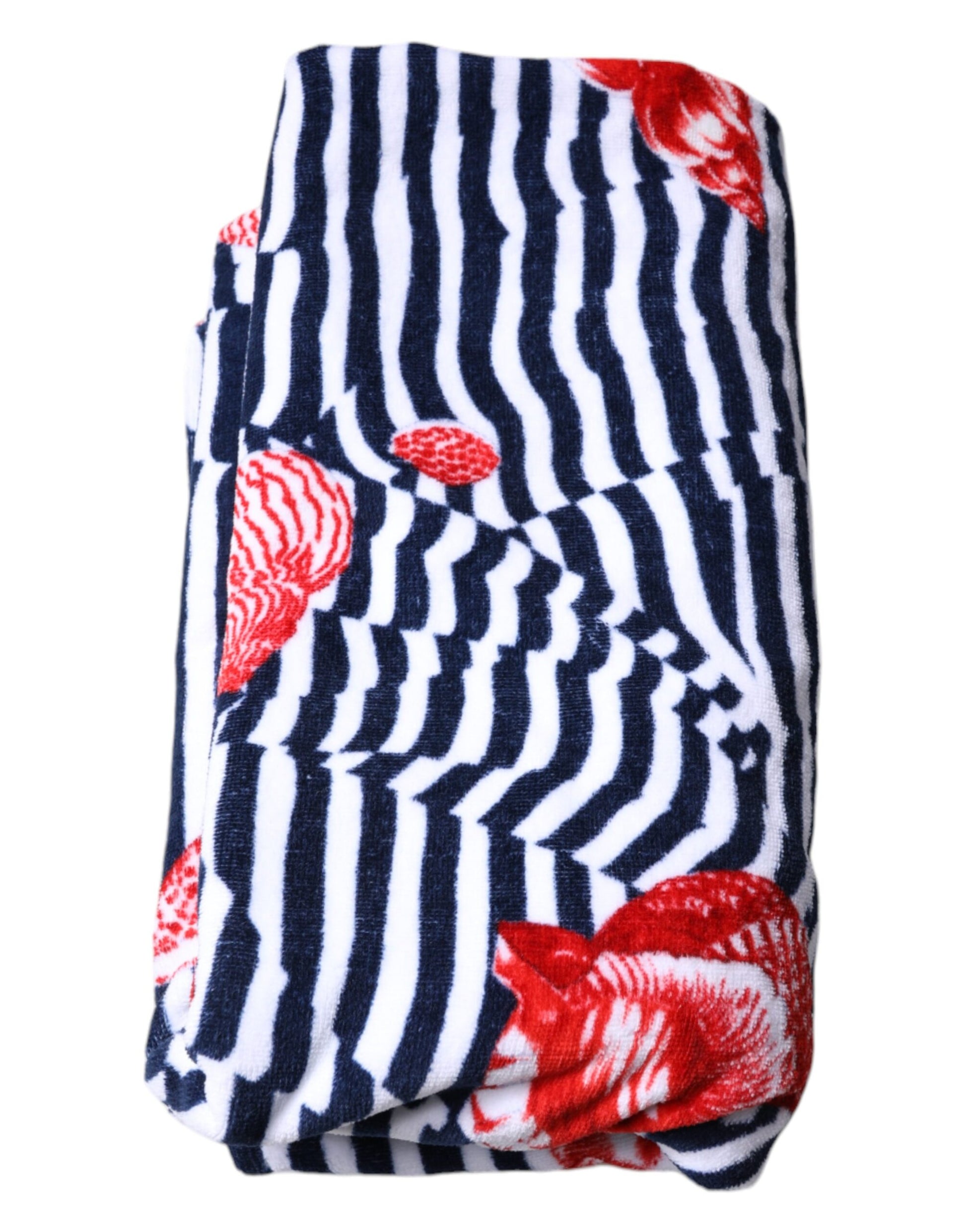Dolce & Gabbana Multicolor Stripes Seashells Beach Towel - ClickThatClicks 