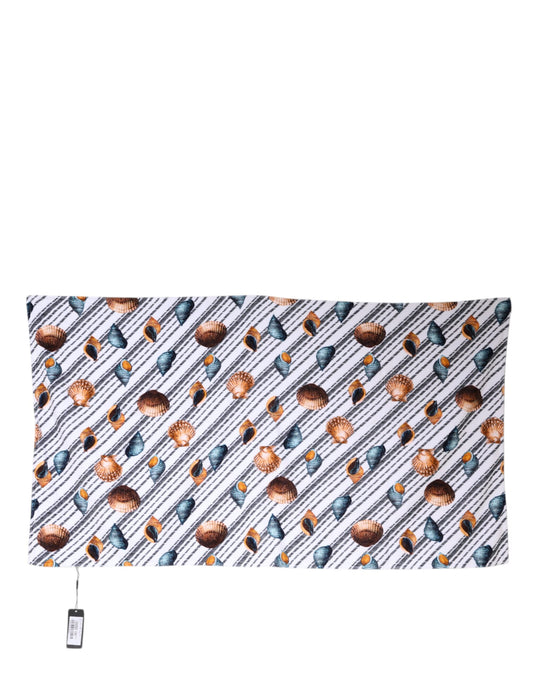 Dolce & Gabbana Multicolor Stripes Seashells Beach Towel - ClickThatClicks 