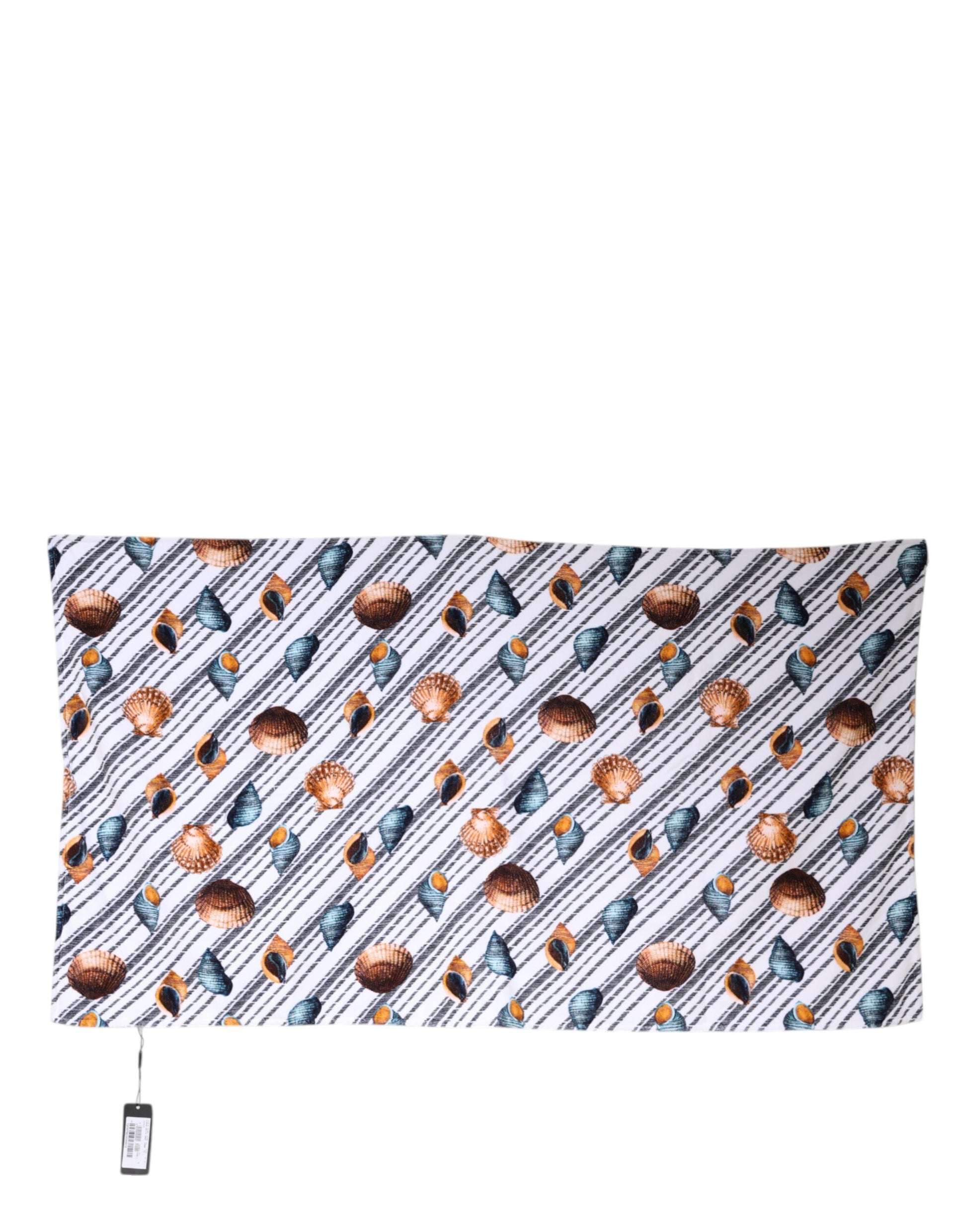 Dolce & Gabbana Multicolor Stripes Seashells Beach Towel - ClickThatClicks 
