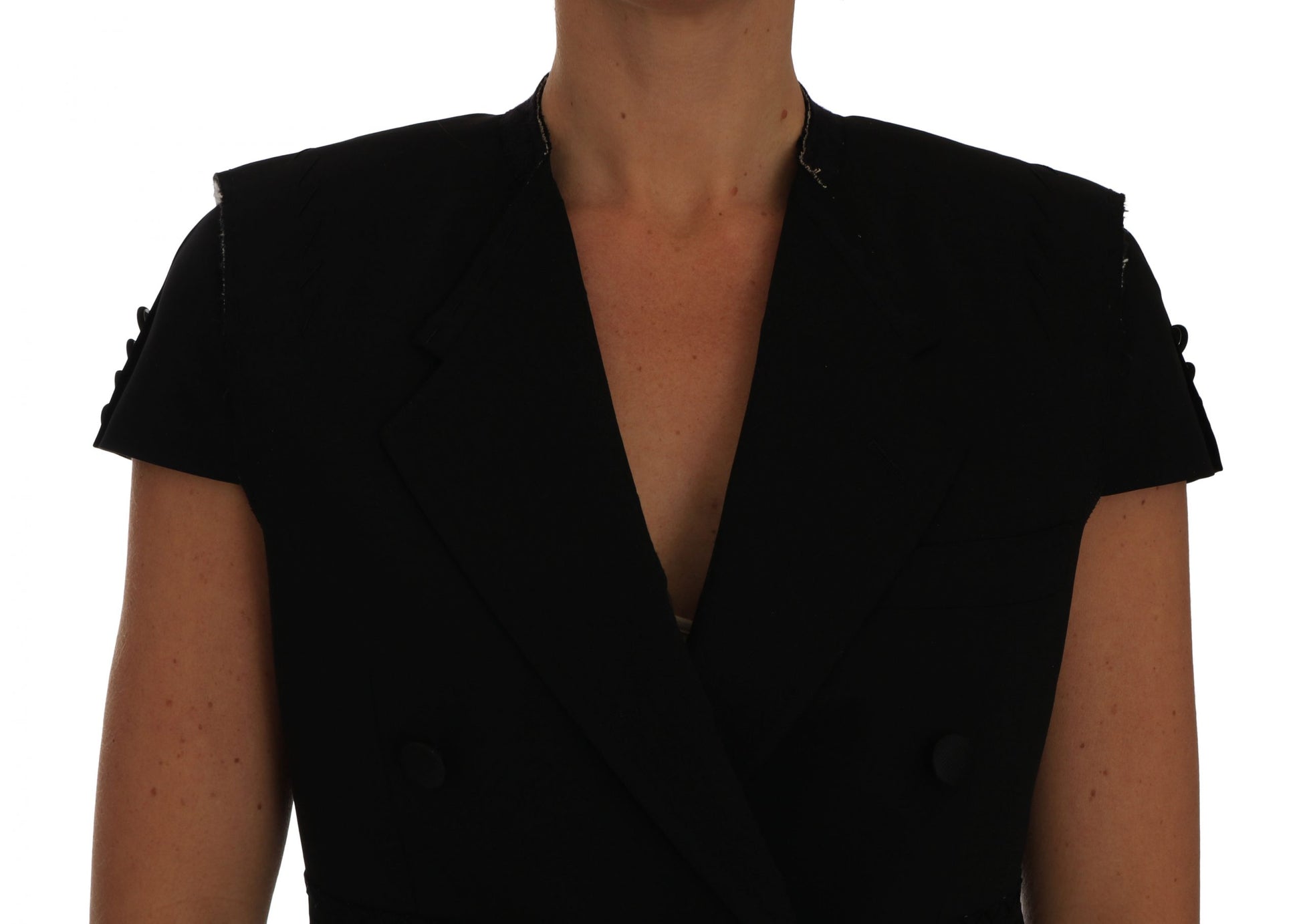 Dolce & Gabbana Black Short Croped Blazer Jacket - ClickThatClicks 