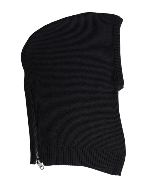 Dolce & Gabbana Black Wool Whole Head Wrap Balaclava Hat - ClickThatClicks 