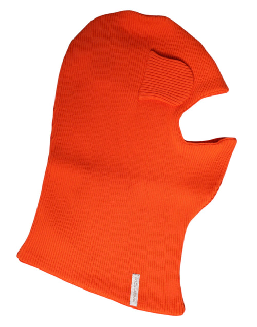 Dolce & Gabbana Orange Cotton Whole Head Wrap Balaclava Hat - ClickThatClicks 