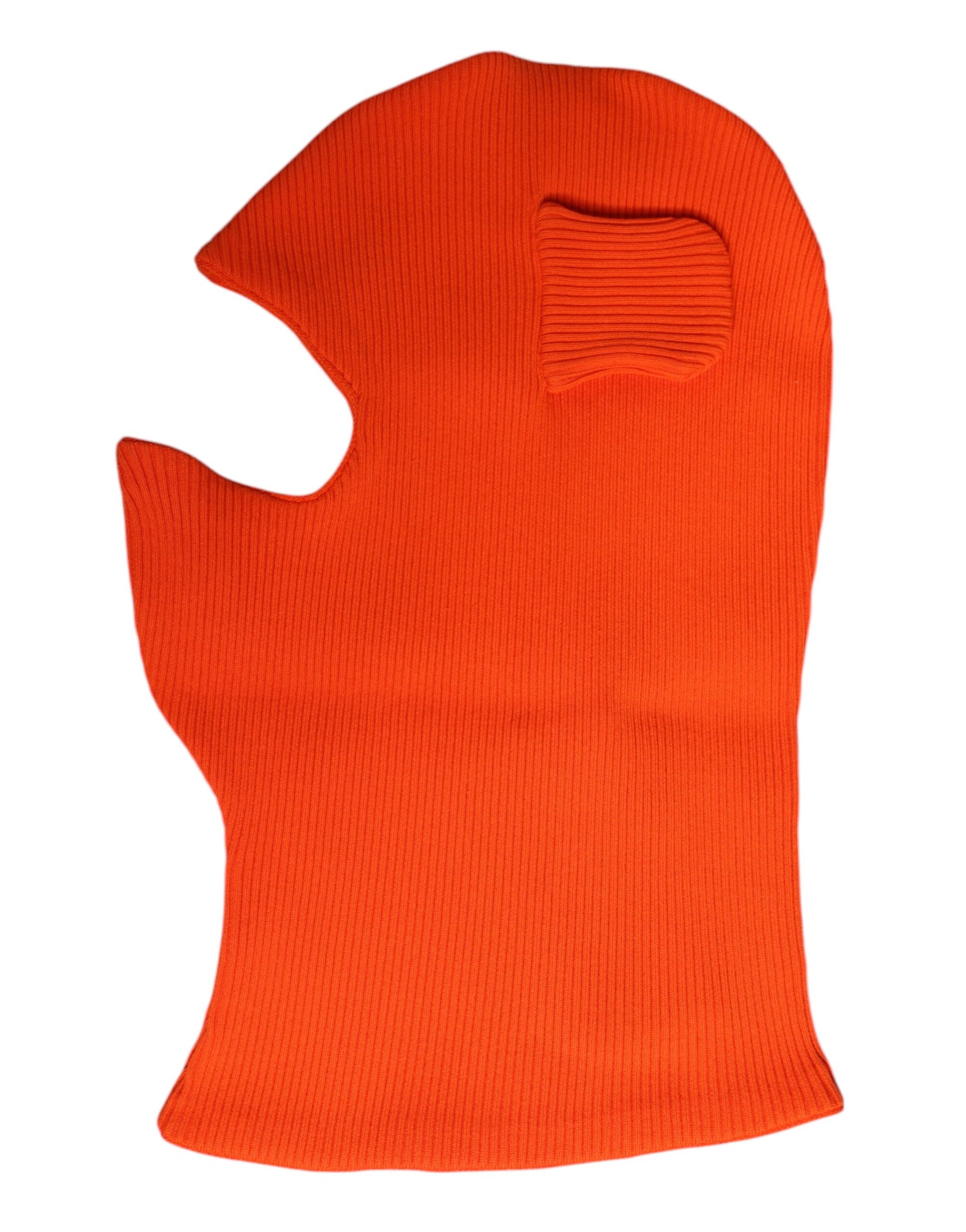 Dolce & Gabbana Orange Cotton Whole Head Wrap Balaclava Hat - ClickThatClicks 