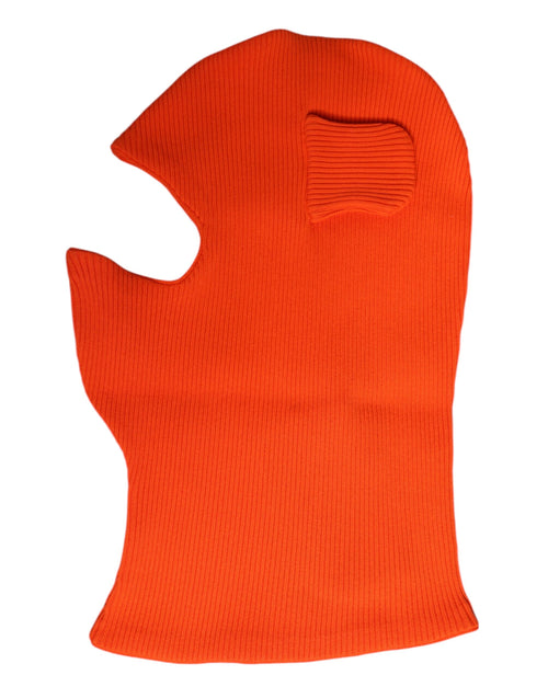 Dolce & Gabbana Orange Cotton Whole Head Wrap Balaclava Hat - ClickThatClicks 