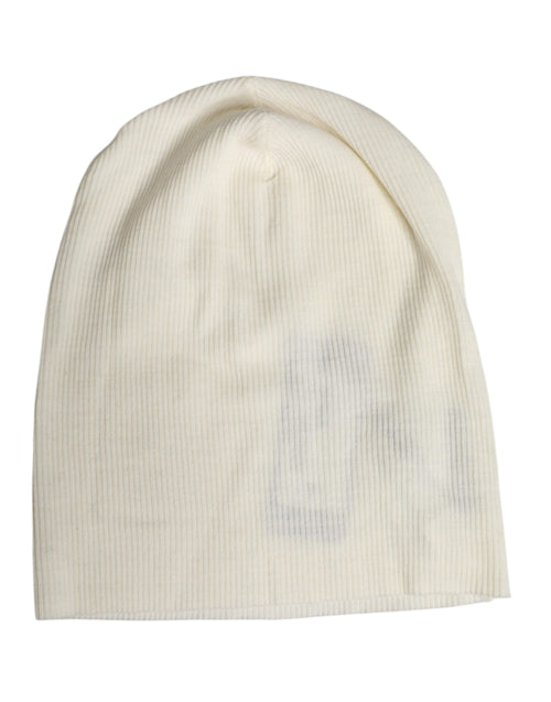 Dolce & Gabbana Beige Wool Blend Knitted Beanie Cap - ClickThatClicks 