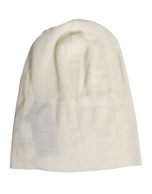 Dolce & Gabbana Beige Wool Blend Knitted Beanie Cap - ClickThatClicks 