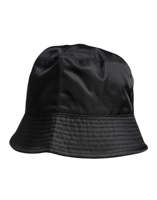 Dolce & Gabbana Black Cotton Wide Brim Bucket Hat - ClickThatClicks 