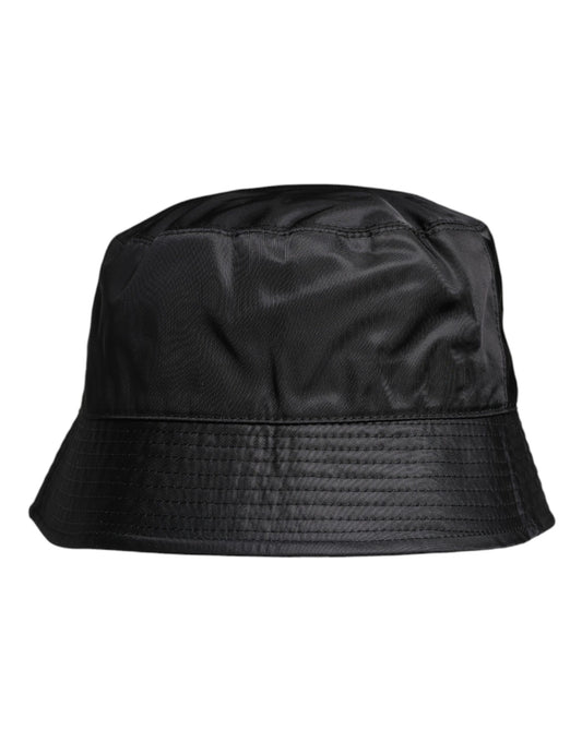 Dolce & Gabbana Black Cotton Wide Brim Bucket Hat - ClickThatClicks 
