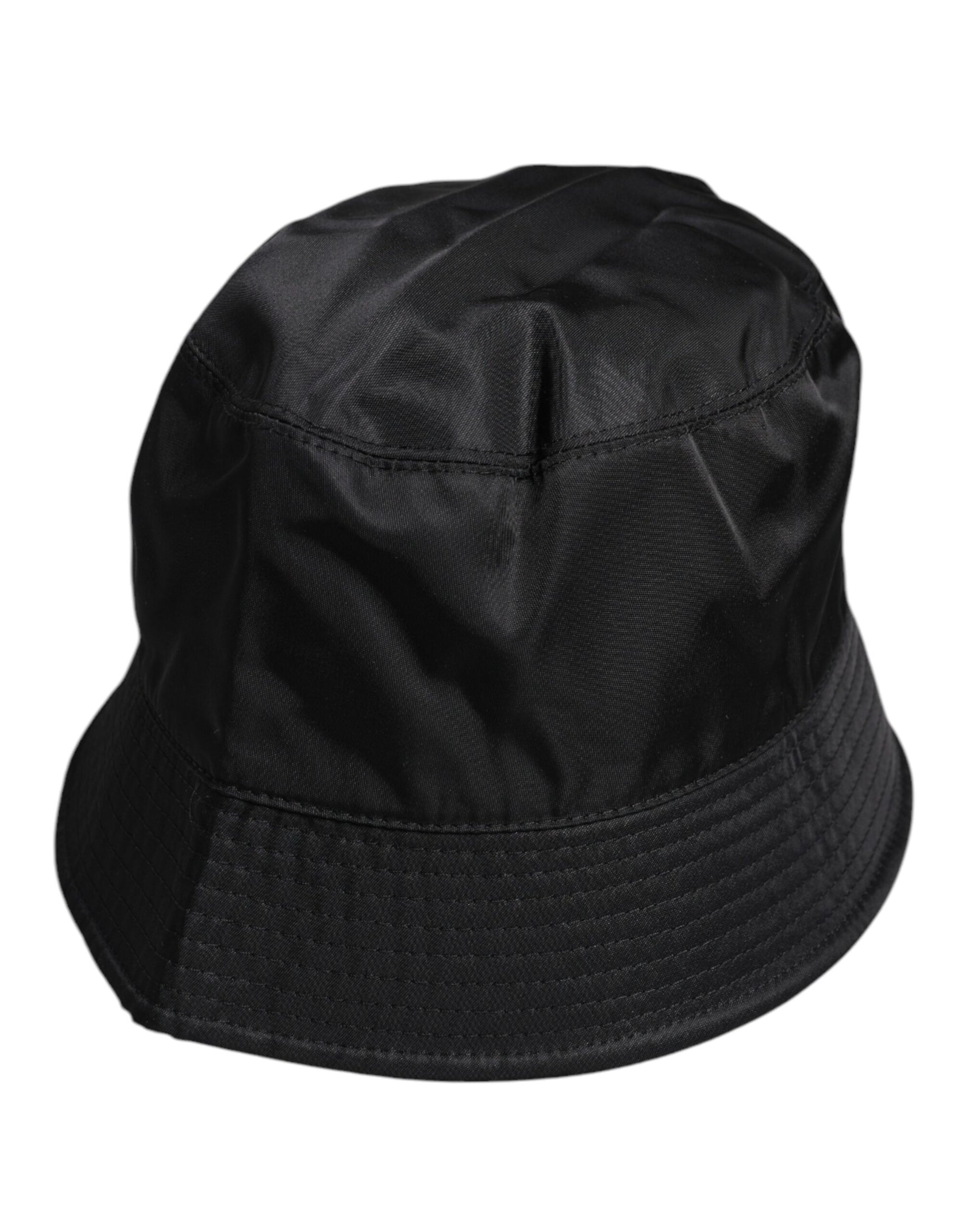 Dolce & Gabbana Black Cotton Wide Brim Bucket Hat - ClickThatClicks 