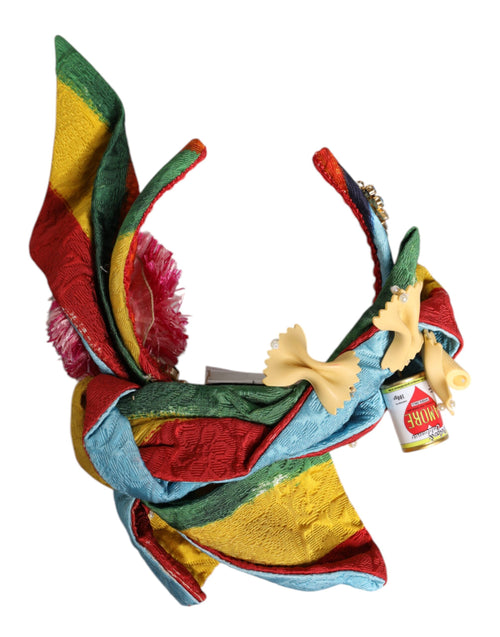 Dolce & Gabbana Multicolor Floral Crystal Embellished Diadem Headband - ClickThatClicks 