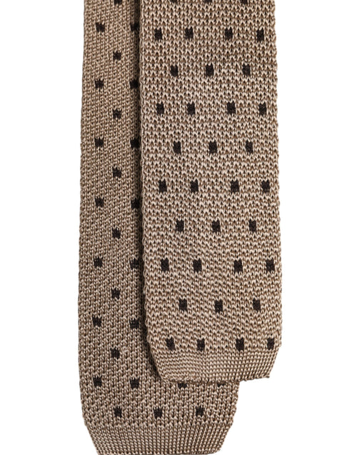 Dolce & Gabbana Beige Polka Dot Silk Adjustable Necktie Tie - ClickThatClicks 