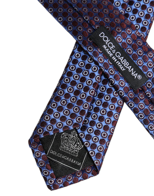 Dolce & Gabbana Multicolor Circles Silk Adjustable Necktie Tie - ClickThatClicks 