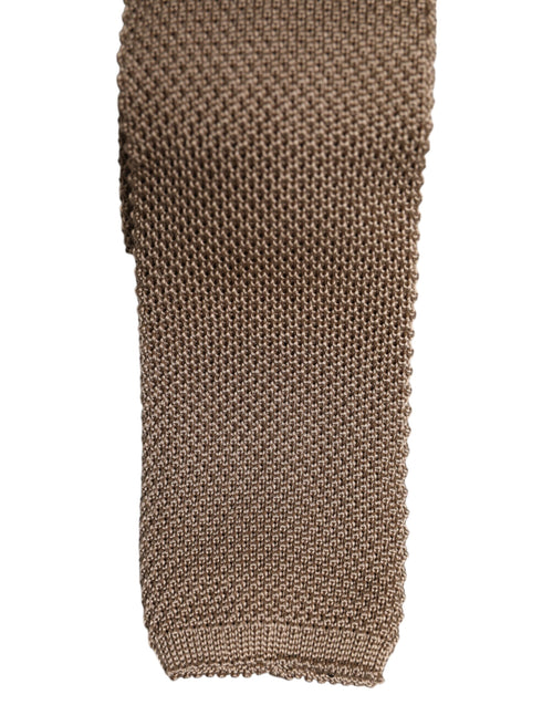 Dolce & Gabbana Brown Silk Adjustable Necktie Tie - ClickThatClicks 