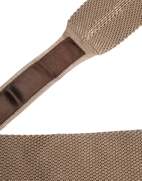 Dolce & Gabbana Brown Silk Adjustable Necktie Tie - ClickThatClicks 