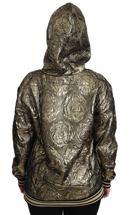 Dolce & Gabbana Im The Queen Jaquard Gold Sweatshirt  Hoodie - ClickThatClicks 